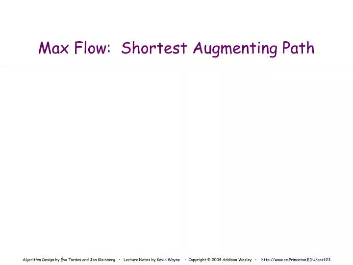 max flow shortest augmenting path n.