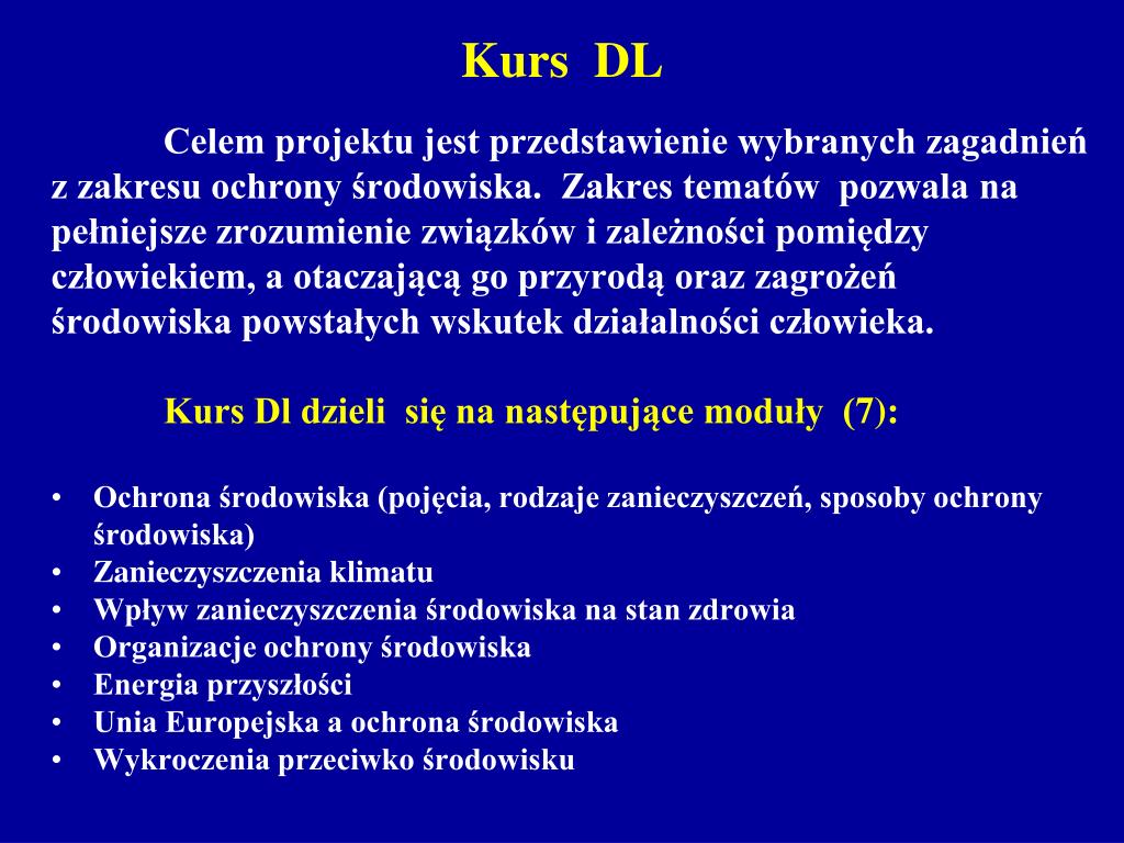 PPT - OCHRONA ŚRODOWISKA PowerPoint Presentation, free download - ID:4349864