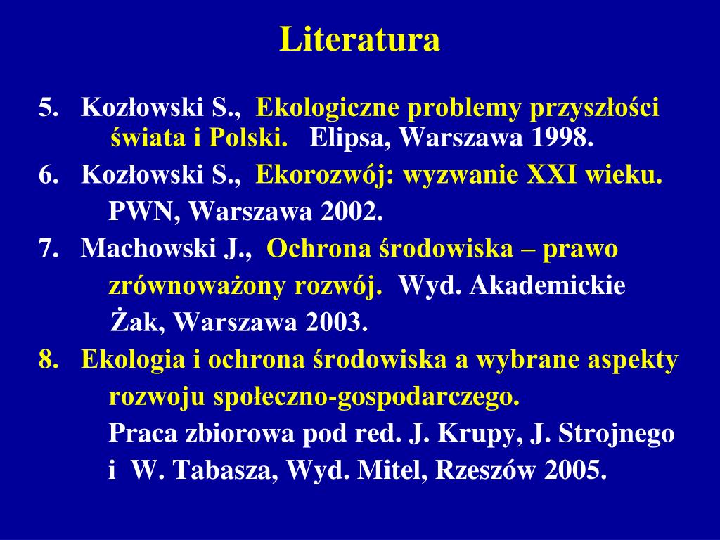 PPT - OCHRONA ŚRODOWISKA PowerPoint Presentation, free download - ID:4349864