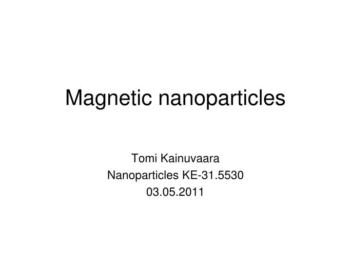 magnetic nanoparticles n.