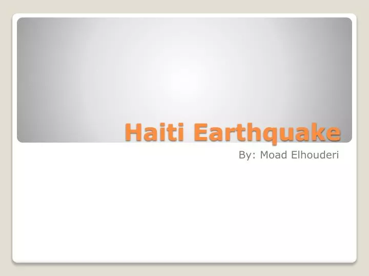 haiti earthquake n.
