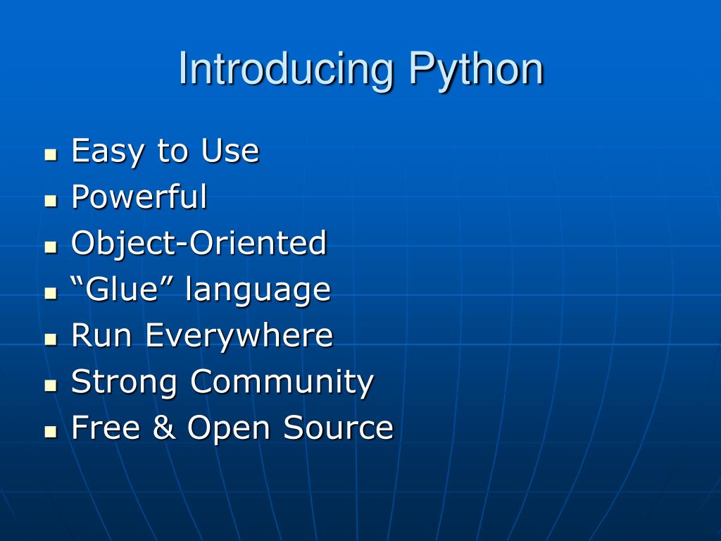 Ppt overview of python powerpoint presentation free download id
