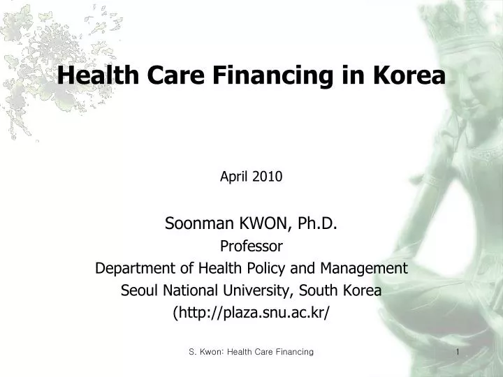 health care financing in korea n.