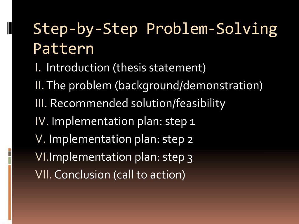 PPT - Problem Solution Organization Patterns PowerPoint Presentation ...