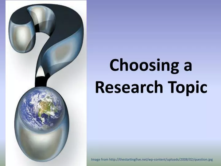 choosing a research topic lesson plan