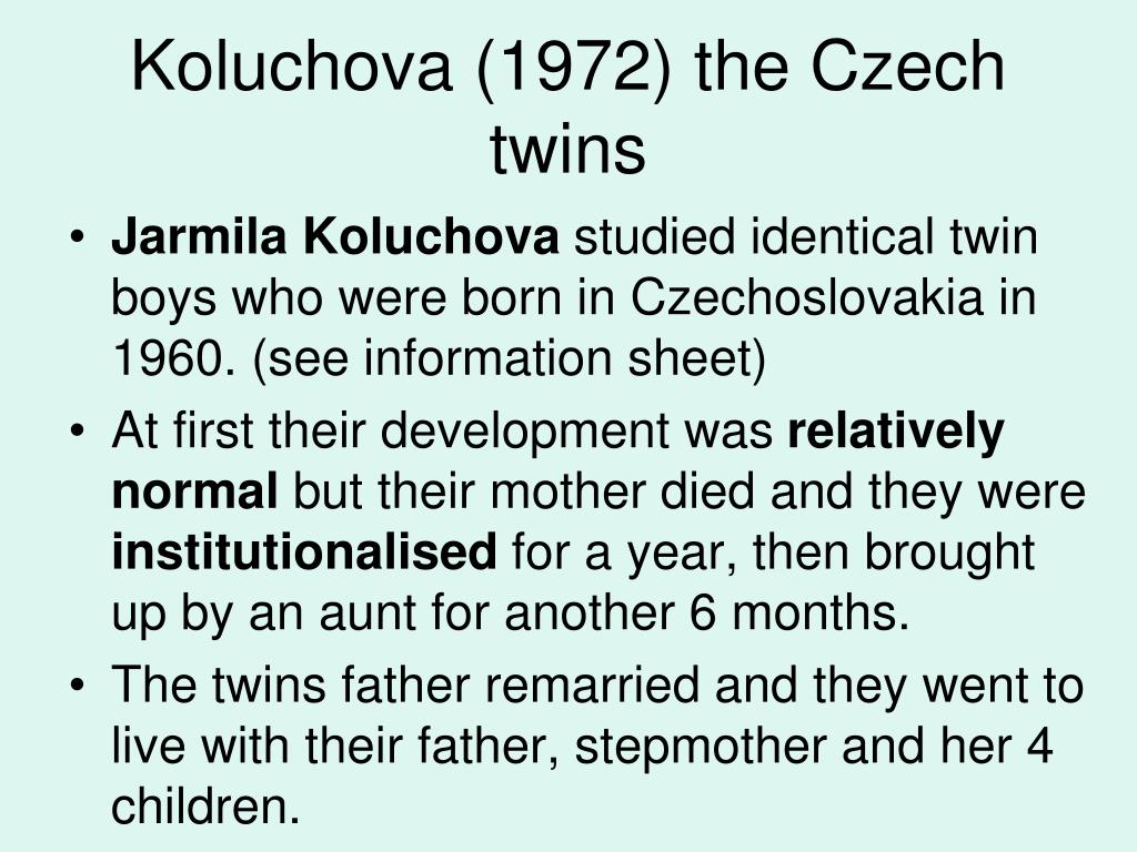 psychology czech twins case study