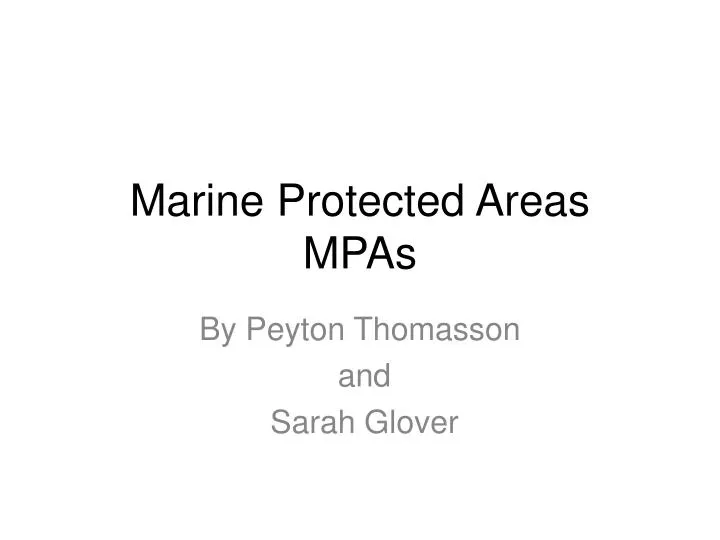 marine protected areas mpas n.