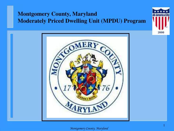 montgomery county maryland moderately priced dwelling unit mpdu program n.