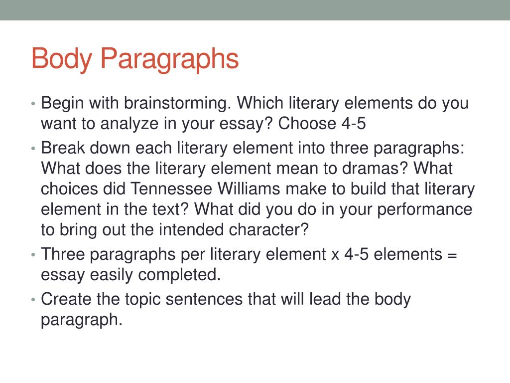 PPT - Body Paragraphs PowerPoint Presentation, free download - ID:4359690