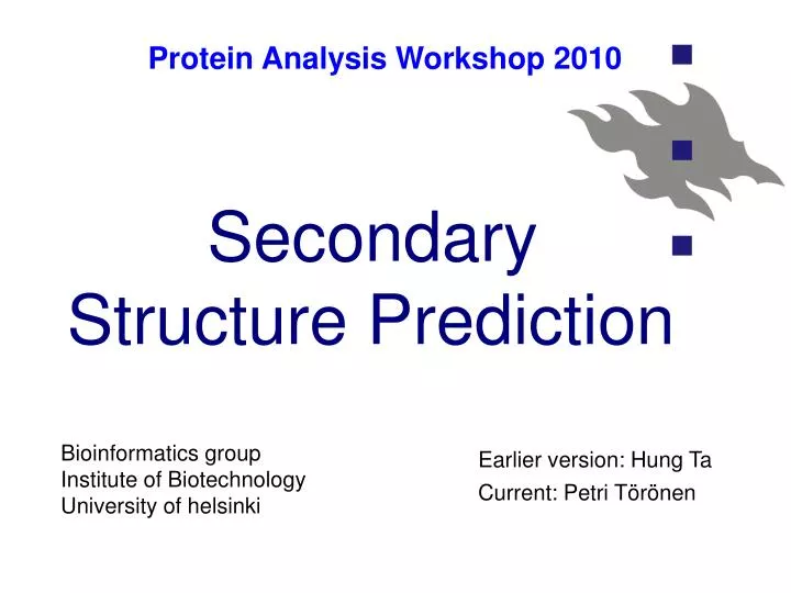 phd method for secondary structure prediction