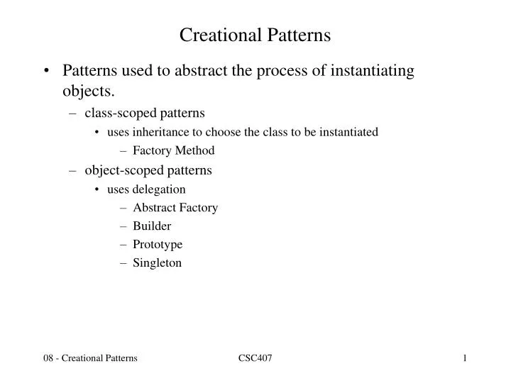 creational patterns n.