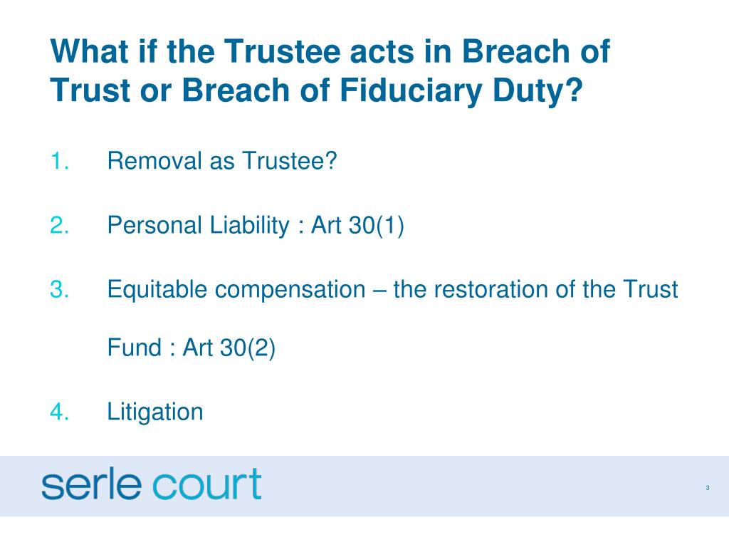 breach of trust consequences breach of trust consequences