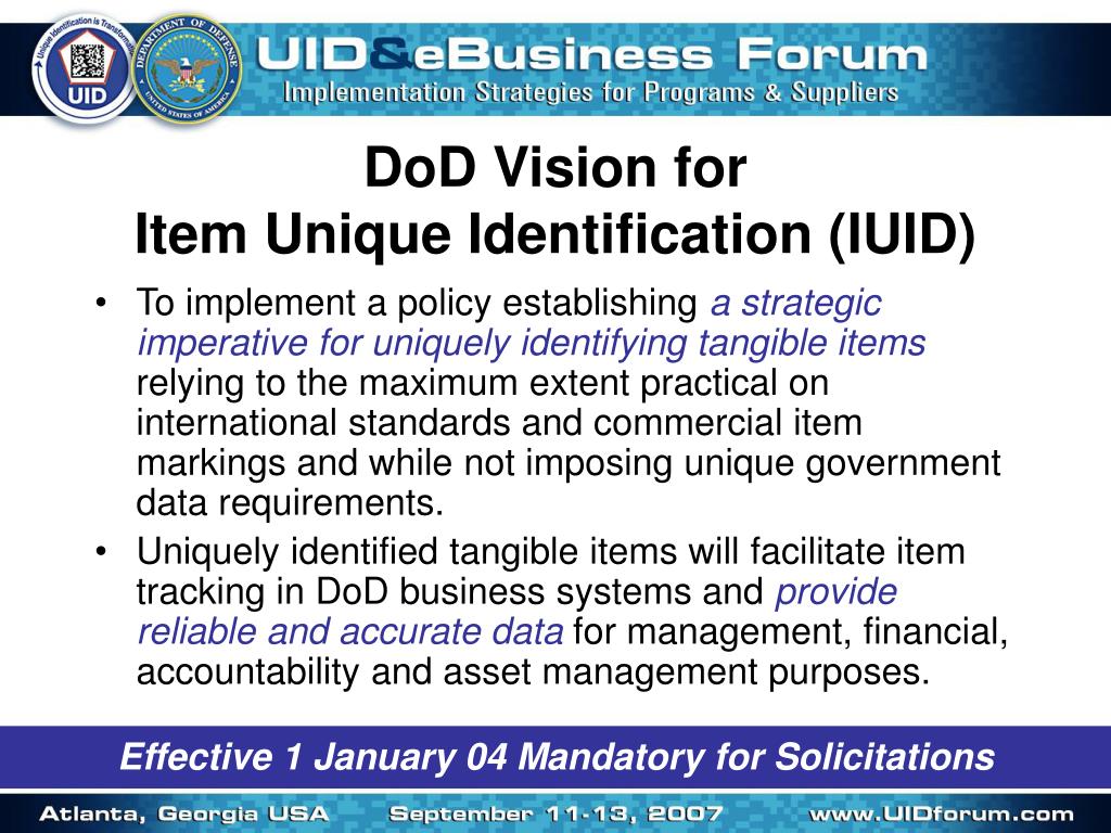 Item Unique Identification (IUID) Marking