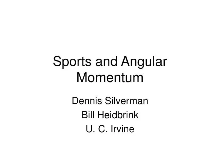 sports and angular momentum n.