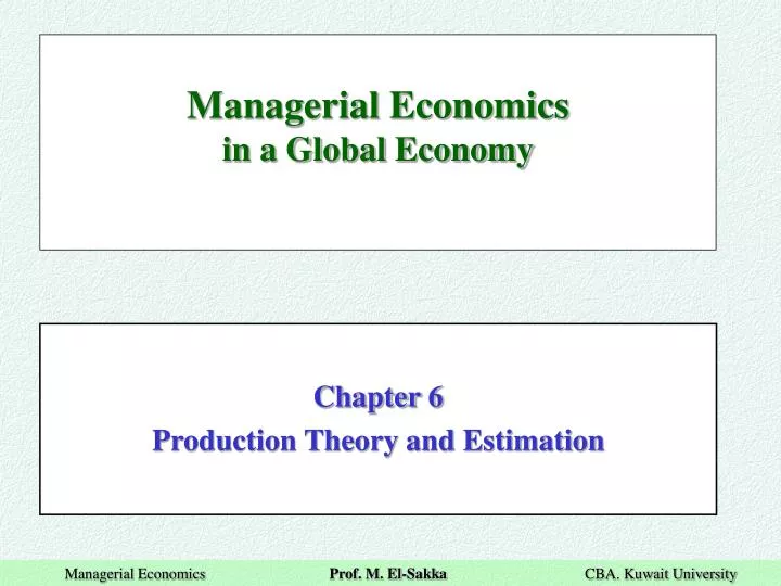 Ppt Managerial Economics In A Global Economy Powerpoint Presentation Id 4366181