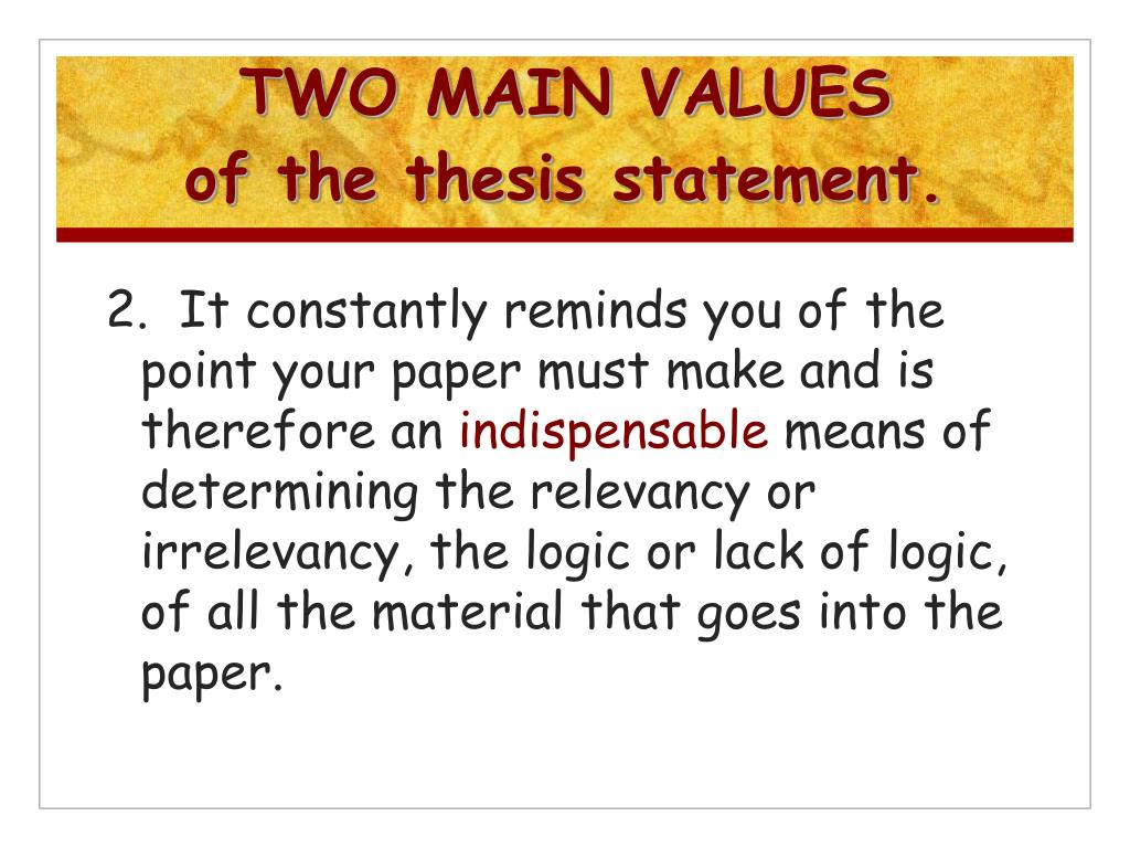 thesis value management