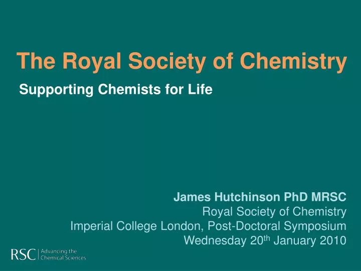 PPT - The Royal Society Of Chemistry PowerPoint Presentation, Free ...