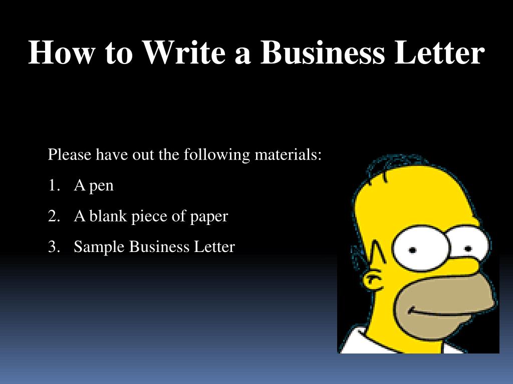 Write A Business Letter from image2.slideserve.com