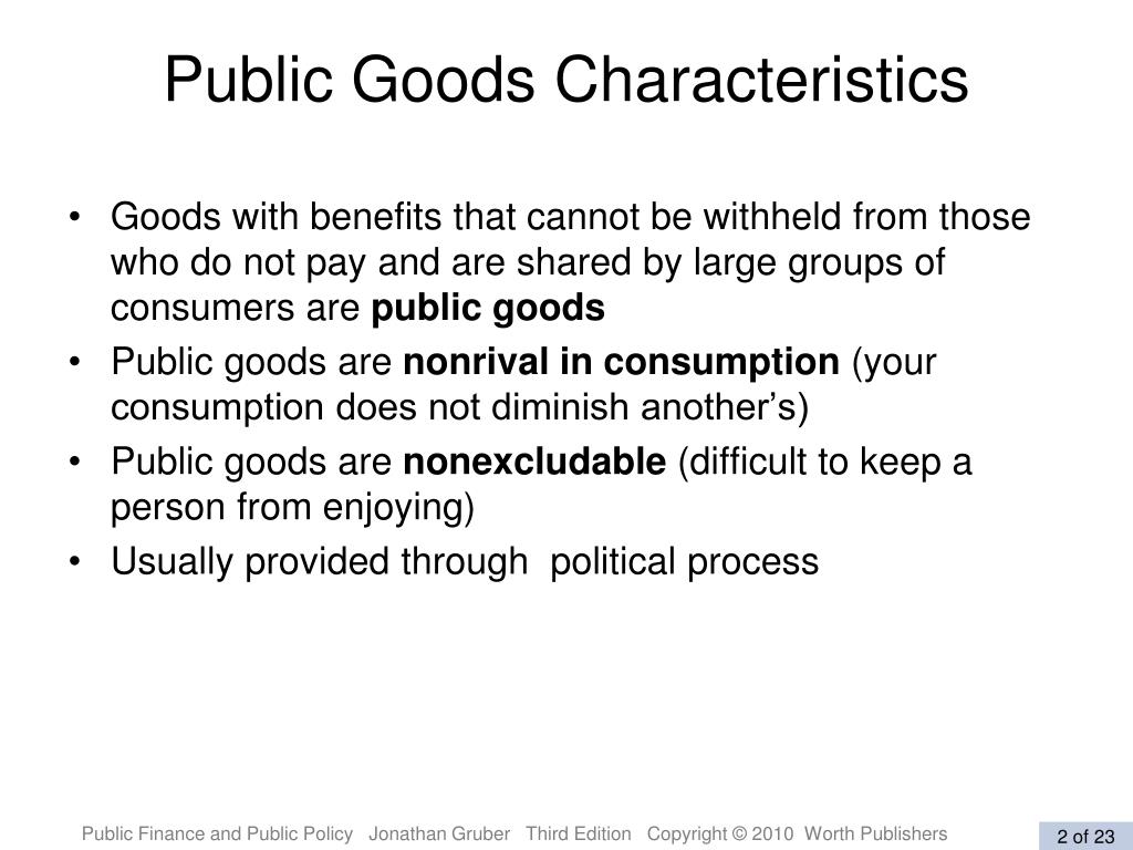 What are Public Goods? Characteristics and Aspects