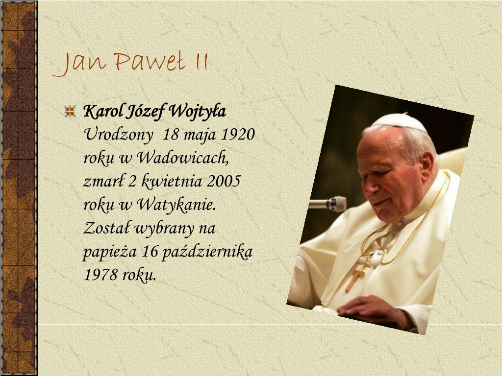 Ppt Jan Pawel Ii Powerpoint Presentation Free Download Id 4367690