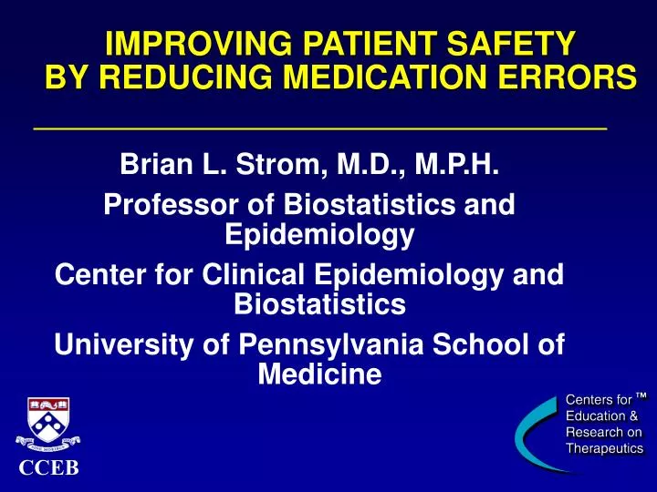 Ppt improving patient safety by reducing medication errors powerpoint