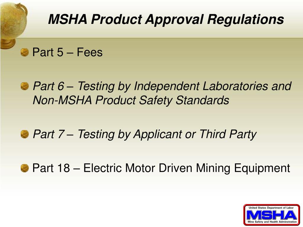 PPT - Overview of MSHA Regulations and IECEx Standards for Mining ...