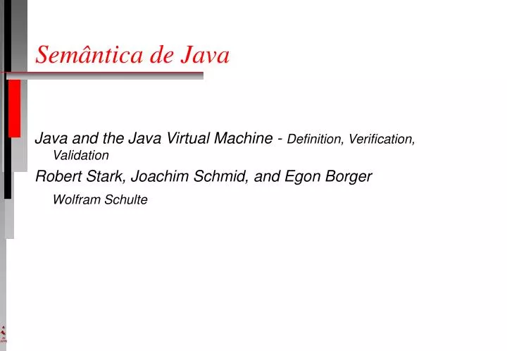 PPT - Semântica de Java PowerPoint Presentation, free download - ID:4371202