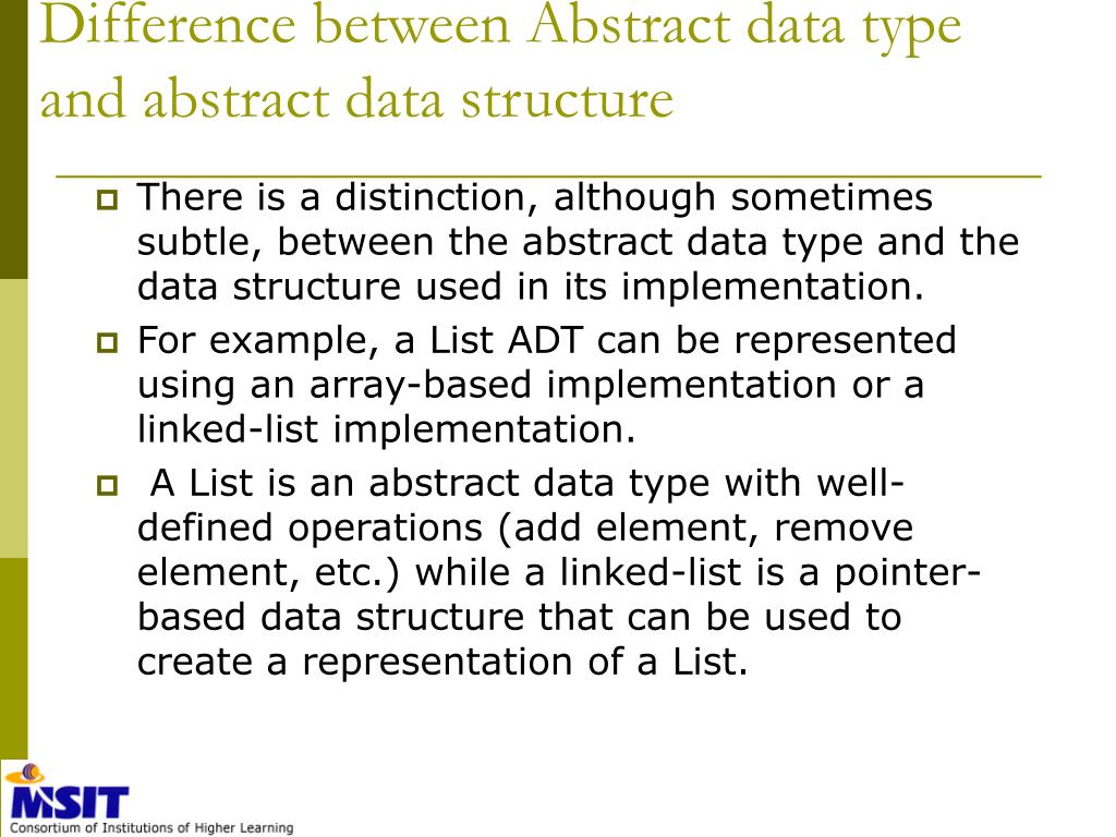 Difference Between Abstract And Concrete Data Structures at Candis ...