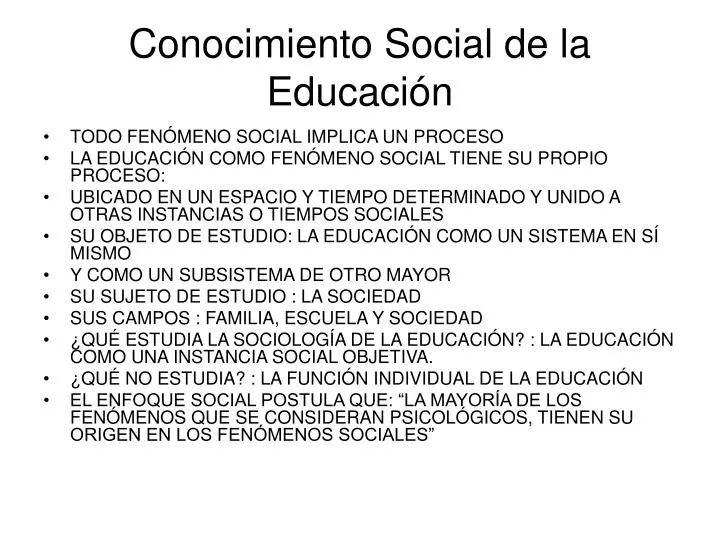 PPT - Conocimiento Social De La Educación PowerPoint Presentation, Free ...