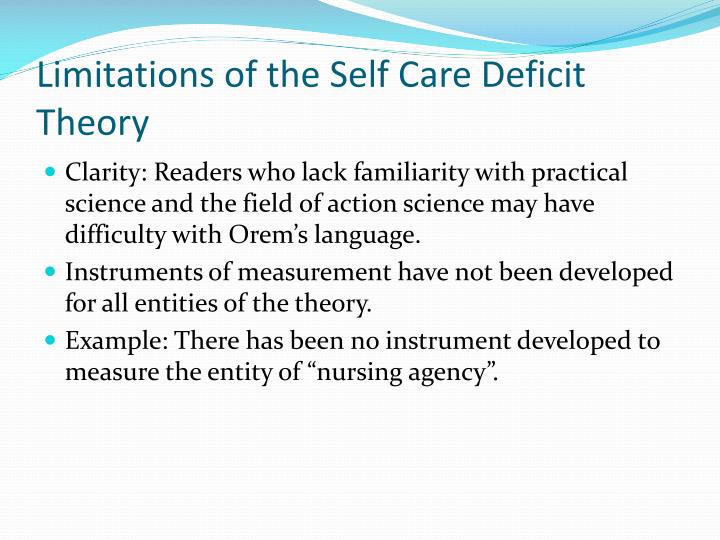 dorothea orem self care deficit theory dorothea orem self care deficit theory