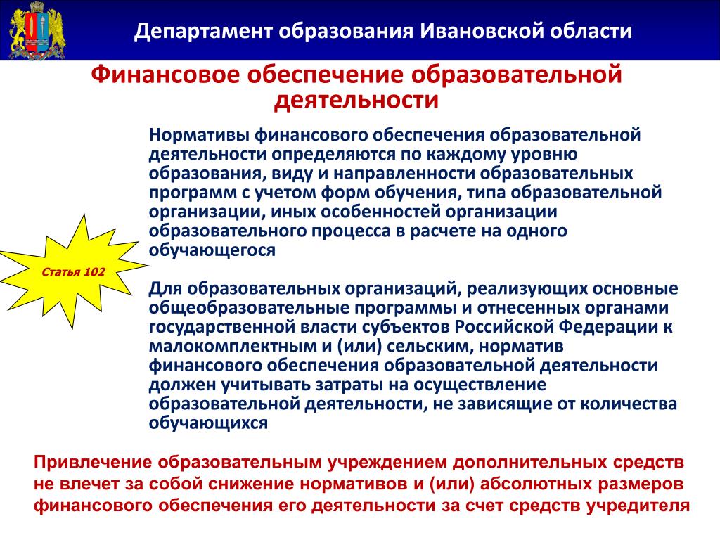 Образовательная направленность. Направленность образовательной программы. Направленности образовательных программ в РФ. Финансирование Министерства образования. Департамент образования Ивановской области.