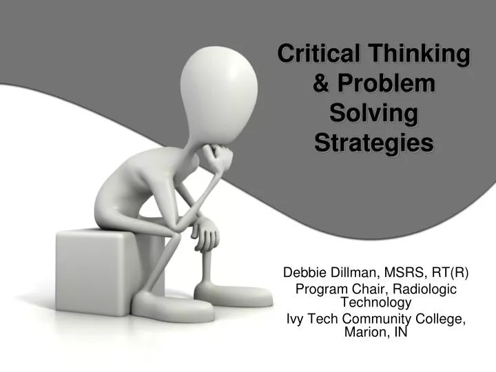 thinking skills and problem solving strategies ppt