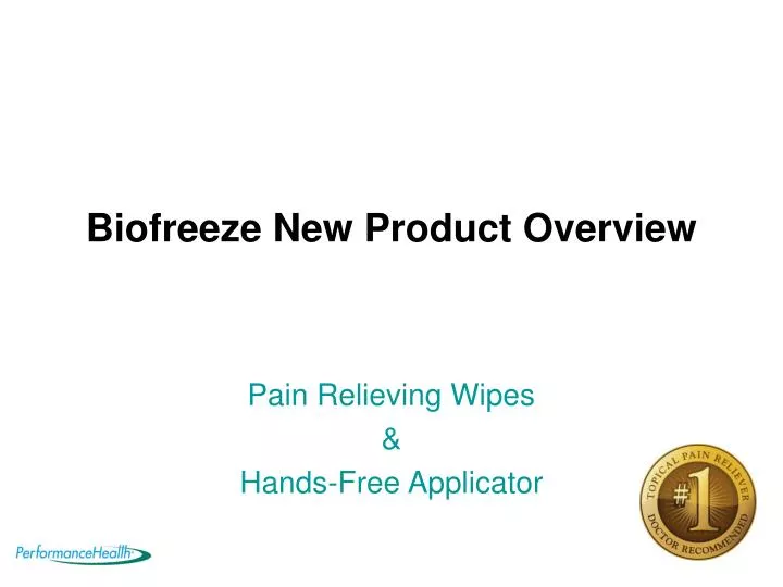 biofreeze new product overview n.
