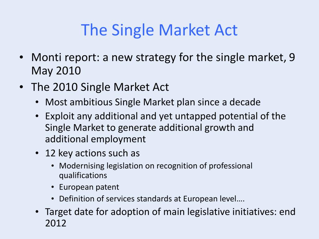 PPT - The Single Market of the European Union PowerPoint Presentation, free  download - ID:4374265