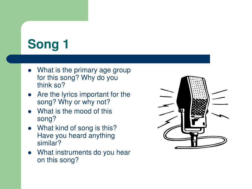 presentation about song
