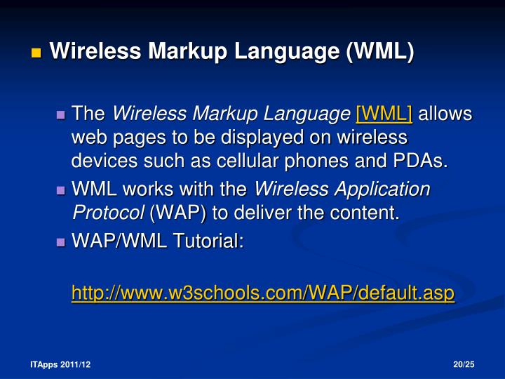 compare and contrast wap wml and j2me J2me software defined radio wap wcdma wi-max wireless security tools wman wusb zigbee : applications: airplane applications of wireless technologies. compare and contrast wap wml and j2me J2me software defined radio wap wcdma wi-max wireless security tools wman wusb zigbee : applications: airplane applications of wireless technologies.