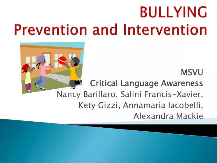 bullying prevention and intervention n.