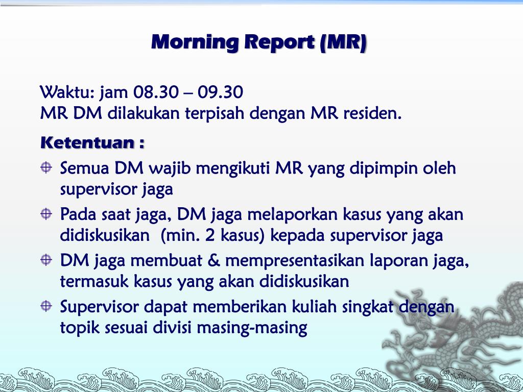 Mr report