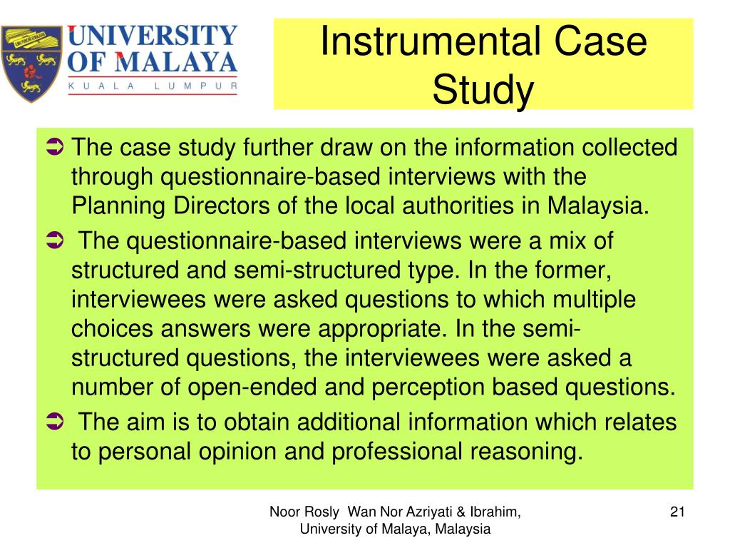 single instrumental case study example