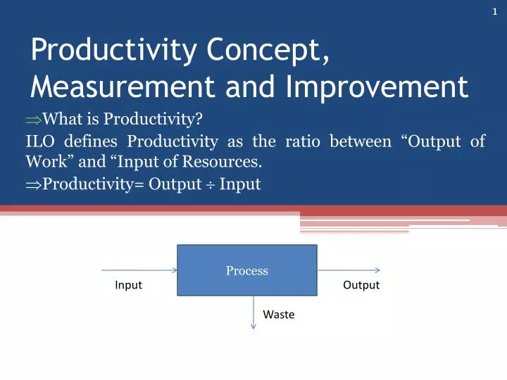 PPT - Productivity Concept, Measurement And Improvement PowerPoint ...