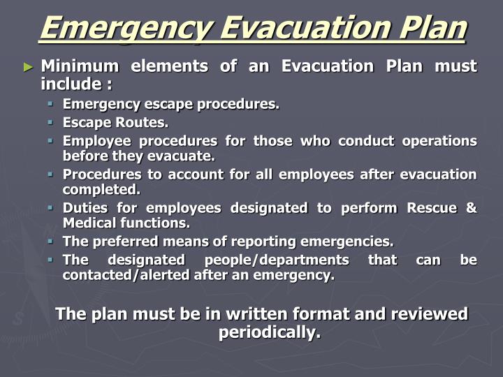 essay paragraph explaining the steps in evacuation brainly
