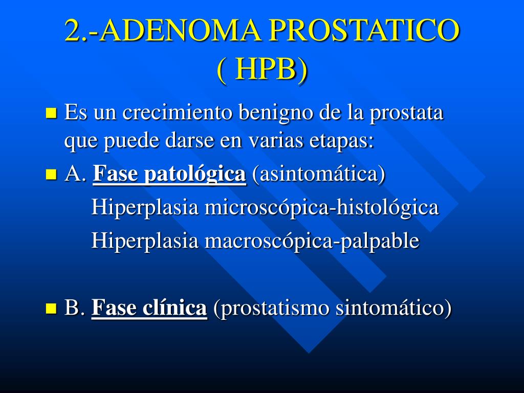 adenoma prostatico benigno)