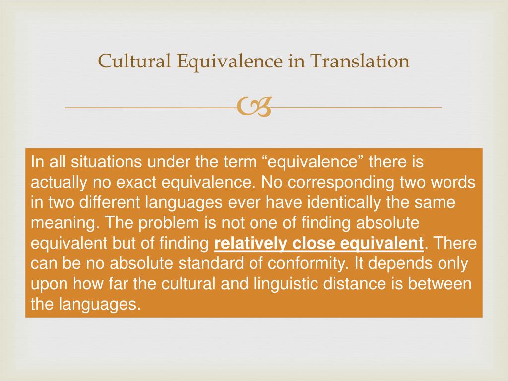 Ppt cultural equivalence in translation powerpoint presentation free
