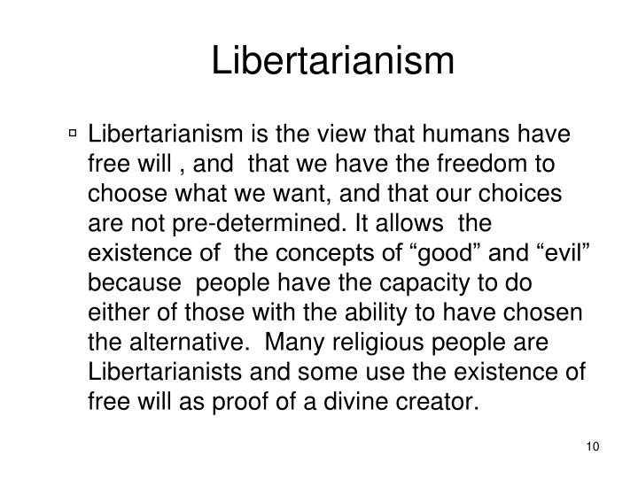 Libertarianism vs determinism