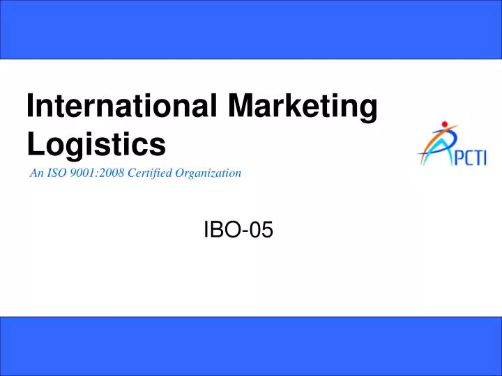 international marketing logistics n.