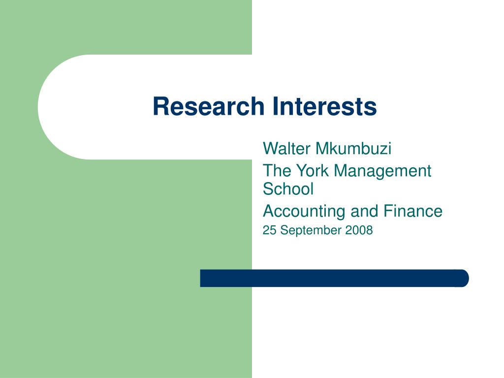 presentation on research interests