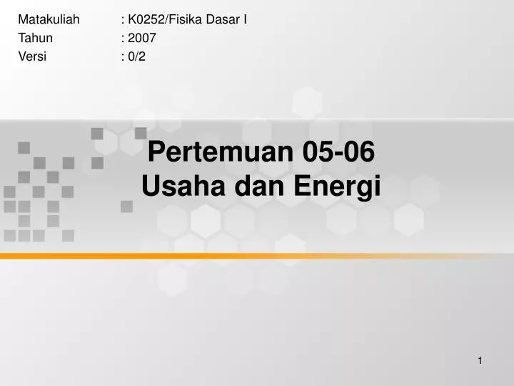 Ppt Pertemuan 05 06 Usaha Dan Energi Powerpoint Presentation Free Download Id 4385582
