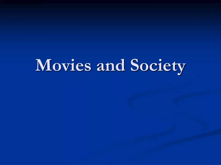 movies and society n.