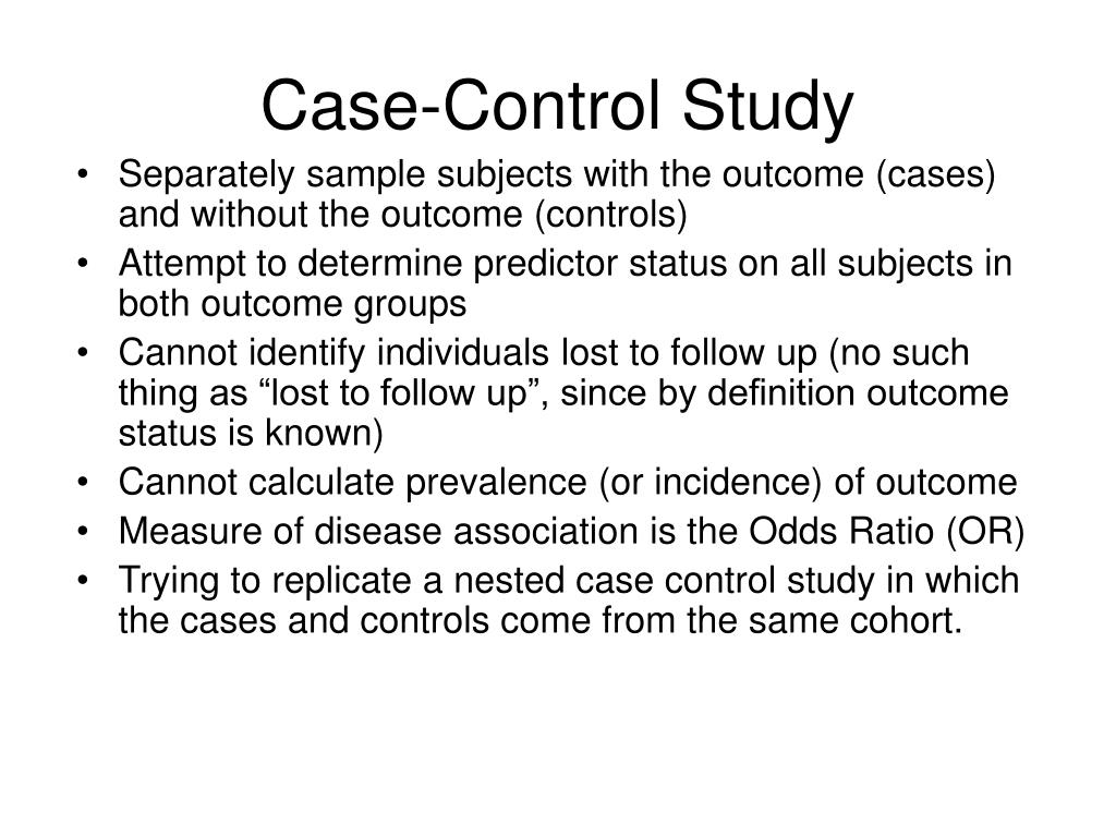 observational case control study definition