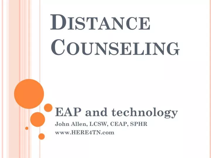 PPT Distance Counseling PowerPoint Presentation, free download ID4388271